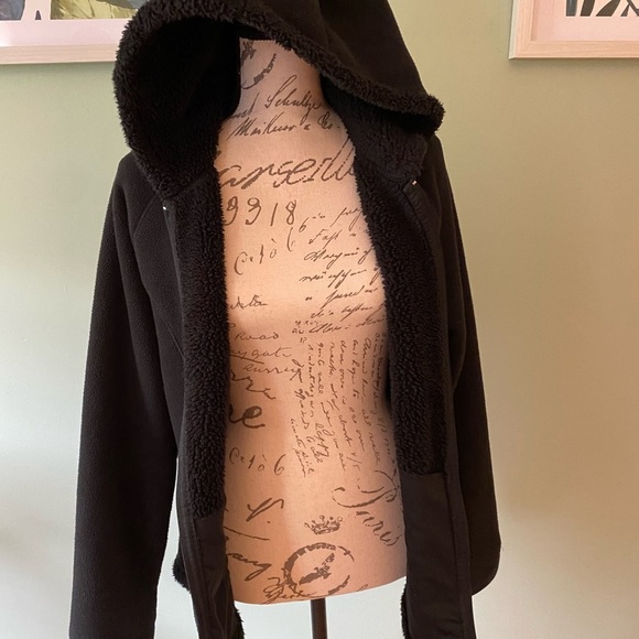 Women's Black Hooded Jacket Size Large - Picture 3 of 13